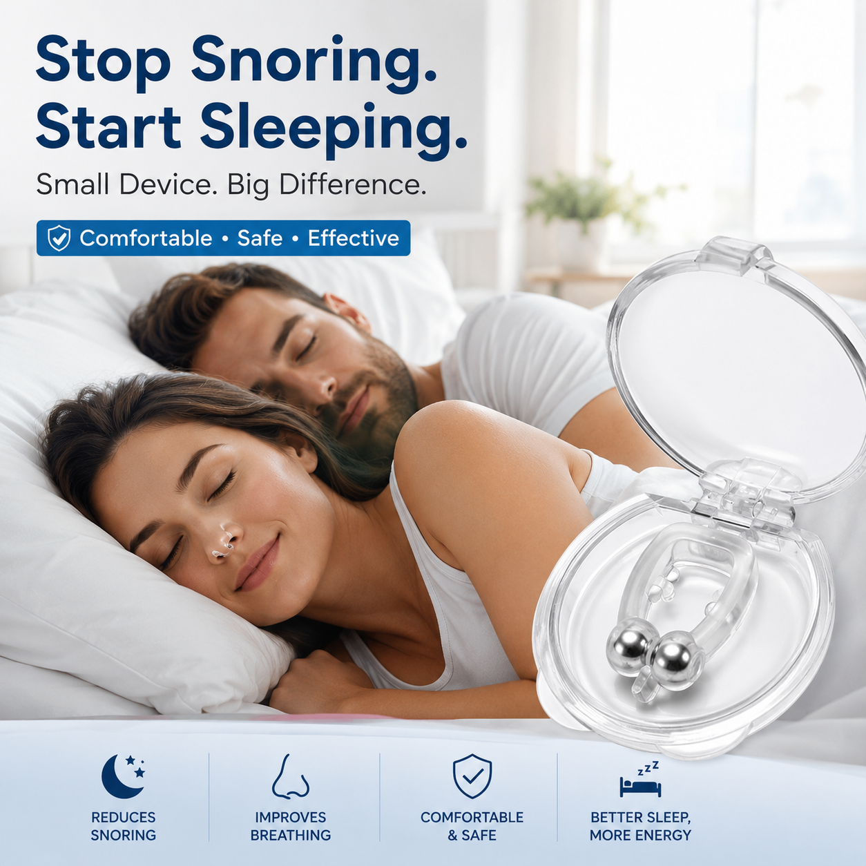 Silicone Magnetic - Anti Snoring Device