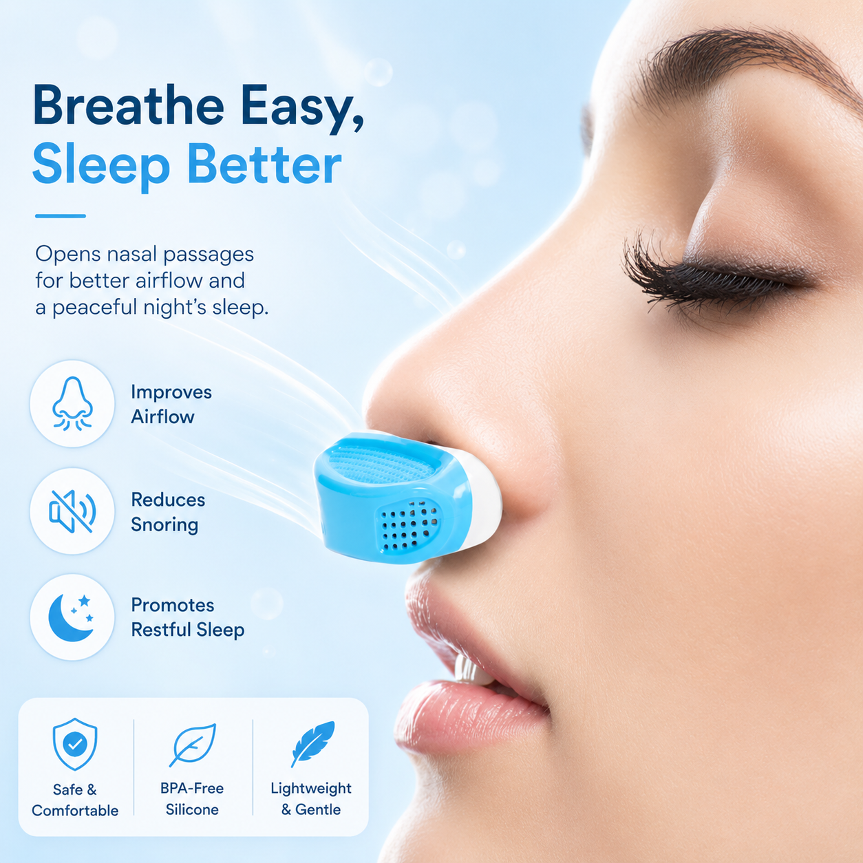 BreathEase 2-in-1 Anti-Snore and Air Purifier