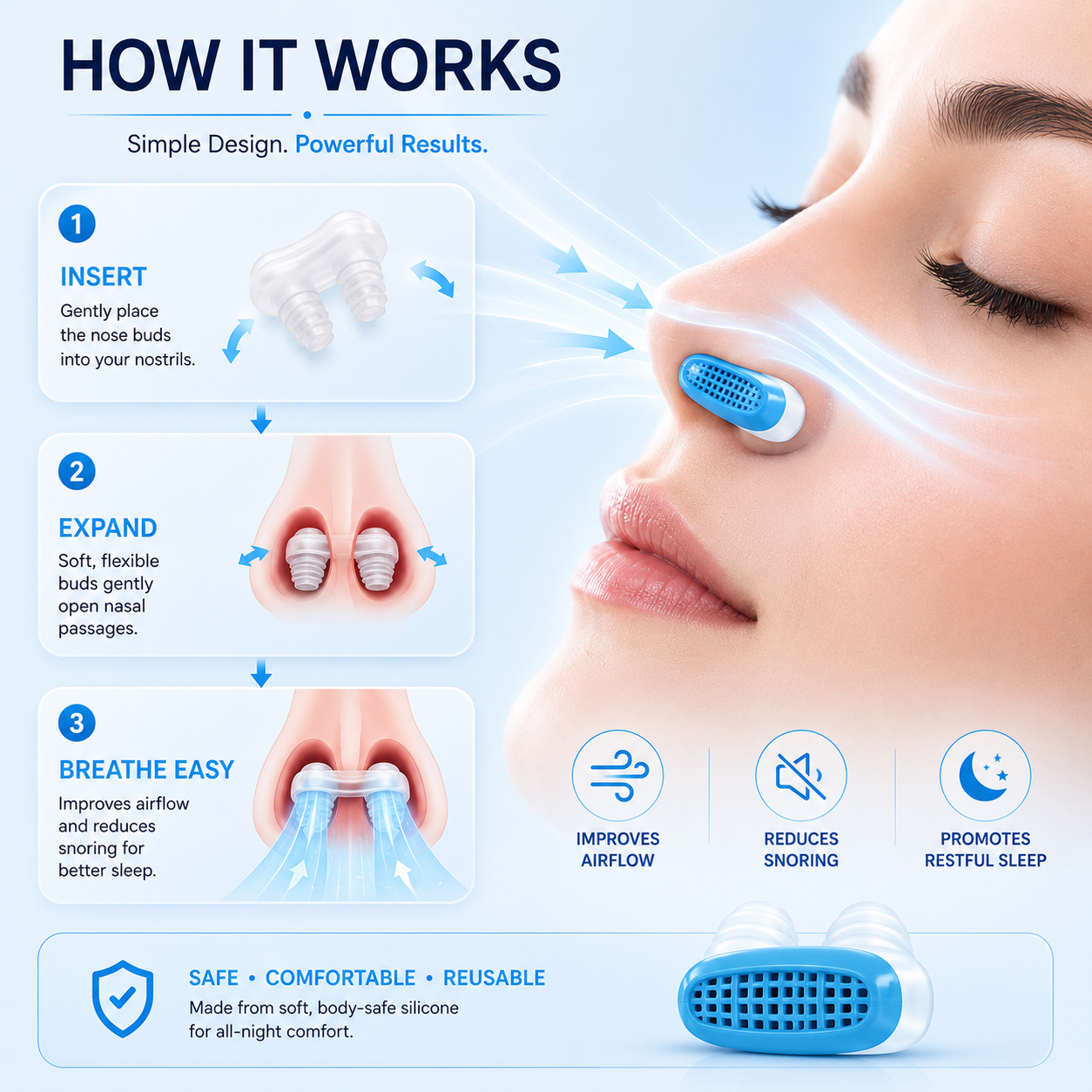 BreathEase 2-in-1 Anti-Snore and Air Purifier